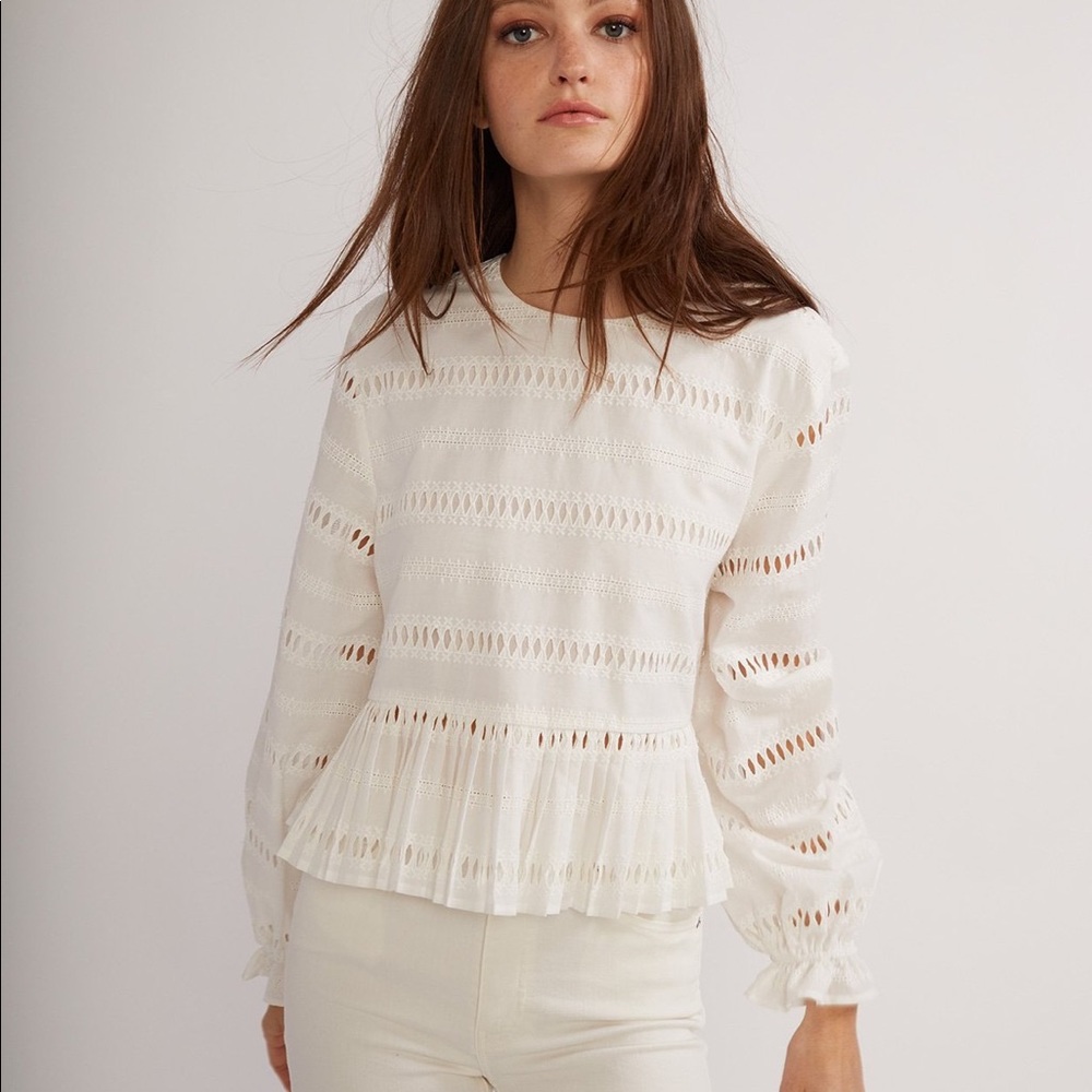 Perfect condition Cynthia Rowley eyelet ruffle top